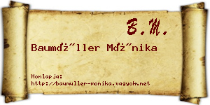 Baumüller Mónika névjegykártya